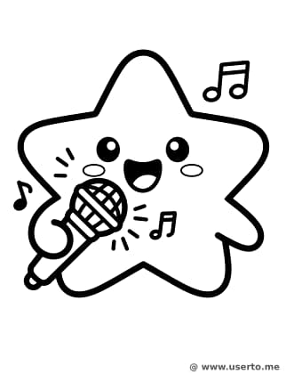 Singendes Sternchen-Maskottchen