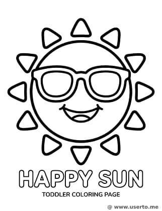 Lachende Sonne am Sonnentag