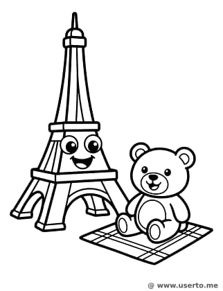 Happy Eiffel Tower Picnic