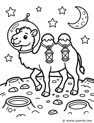 Caravana en la Luna del Desierto