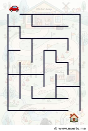 Das Garagenrennen des kleinen Autos