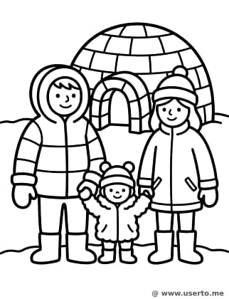 Acogedora Familia del Iglú Ártico