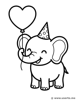 파티 가는 아기 코끼리