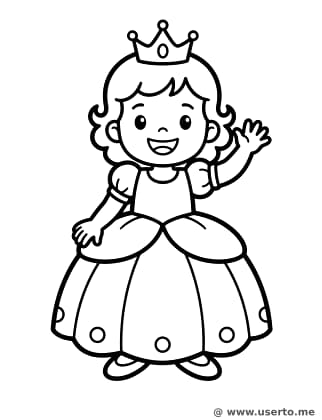 Princesa Feliz Acenando