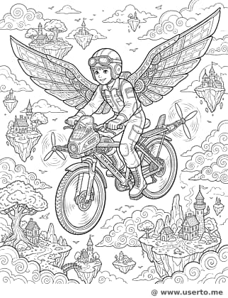 Solarflügel-Himmelsfahrrad