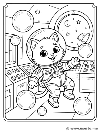 El gato astronauta y la leche