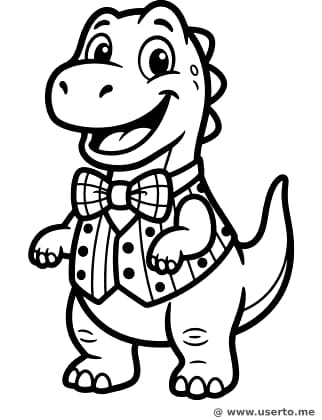 A Festa Xadrez do Dinossauro Elegante