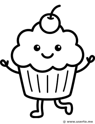 Tanzender Cupcake-Freund