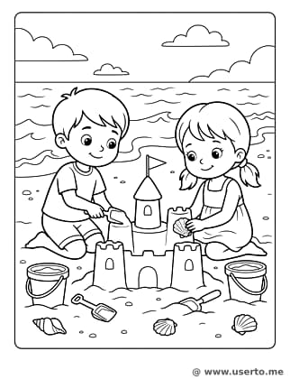 Beach Day Sandcastle Team