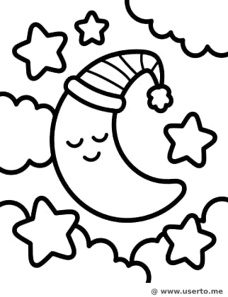 졸린 달님과 별님