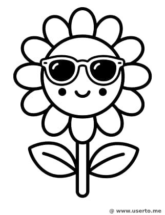 선글라스 낀 해바라기