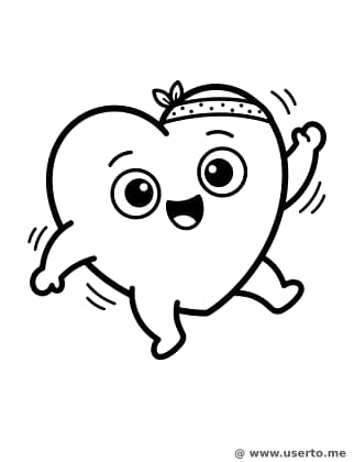 Dança do personagem de coração