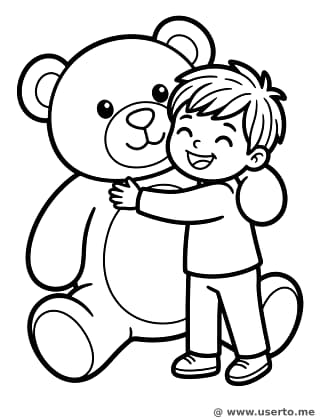 곰인형을 안은 소년