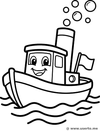 Tütendes kleines Schleppboot