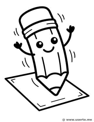 Glücklicher tanzender Bleistift