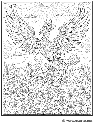 El renacimiento del fénix de flores