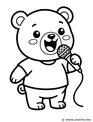 Idol Bear with Mic