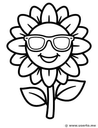 멋쟁이 선글라스 해바라기