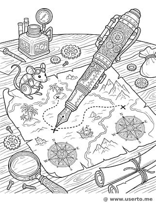 Caneta de Tesouro Steampunk