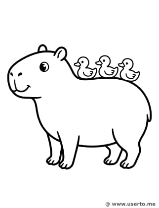 Capybara and the Duckling Train