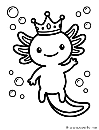 Axolote real no lago