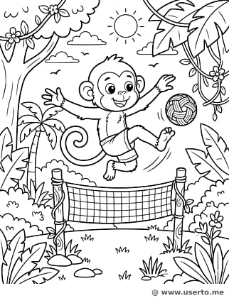 ¡El Salto de Voleibol del Mono!