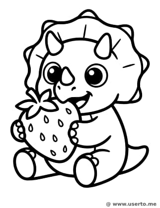 딸기 먹는 트리케라